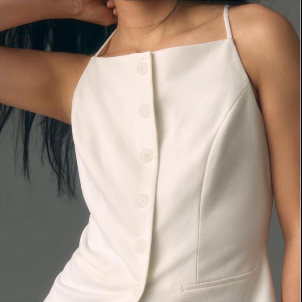 Anthropologie//Sunday in Brooklyn White button tank